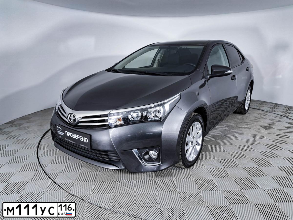 Фото автомобиля TOYOTA COROLLA, 2014 — госномер М111УС116. Цвет: СЕРЫЙ