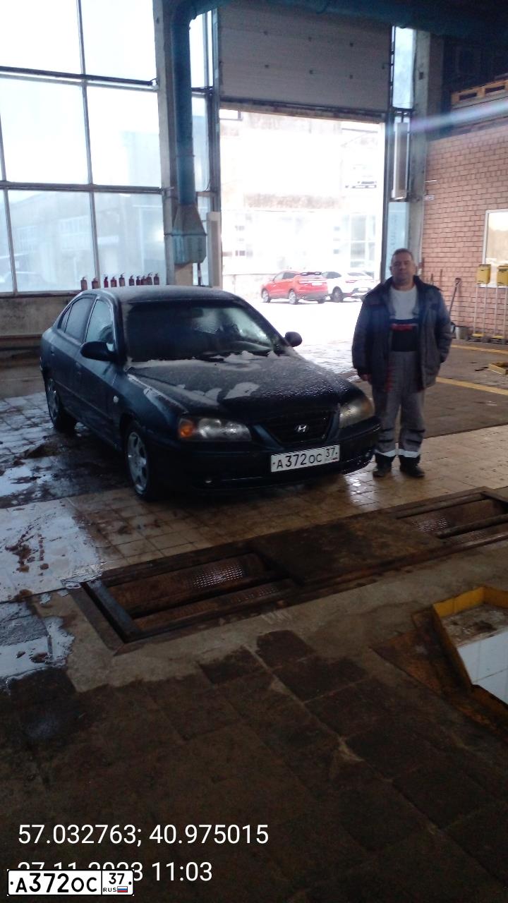 Фото автомобиля TAGAZ ELANTRA XD, 2008 — госномер В663ТР37. Цвет: синий