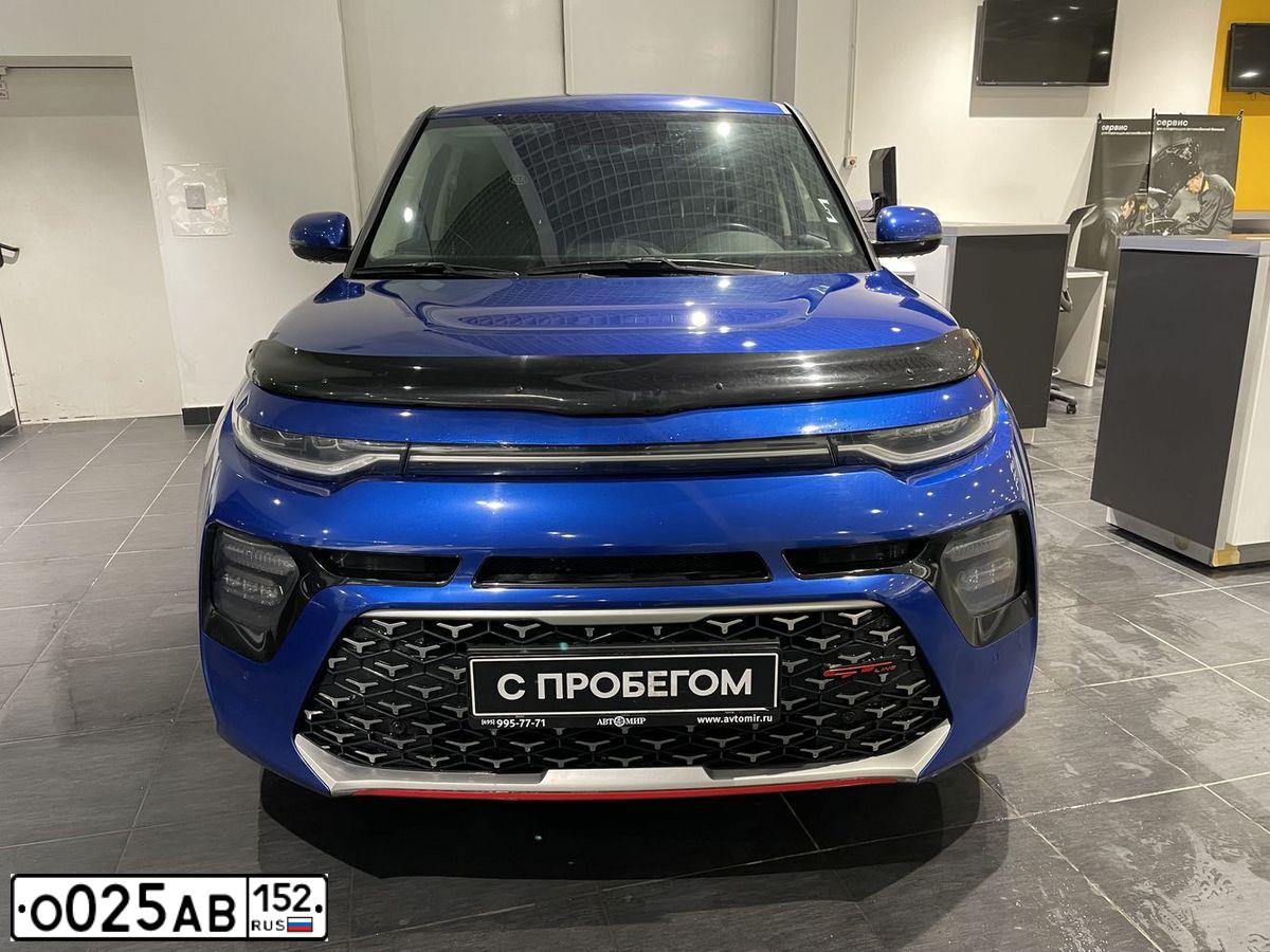 Фото автомобиля KIA SOUL, 2020 — госномер К873УТ790. Цвет: синий