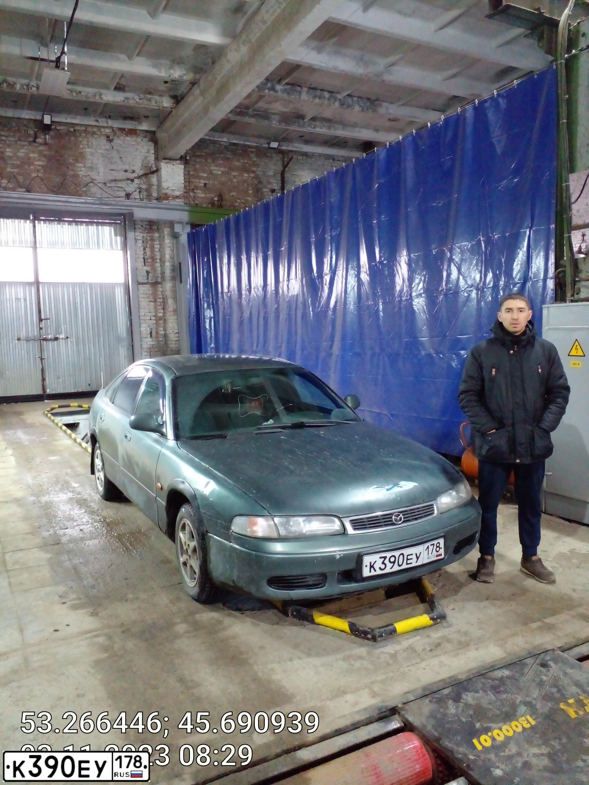 Фото автомобиля MAZDA 626, 1996 — госномер С161РР58. Цвет: ЗЕЛЕНЫЙ