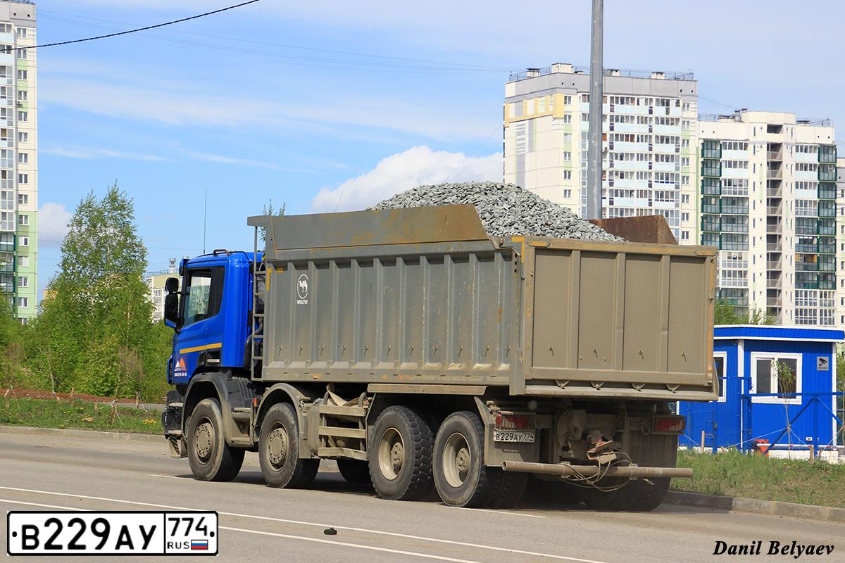 Фото автомобиля SCANIA SERIE P /8X4/, 2017 — госномер В824ОХ763. Цвет: синий