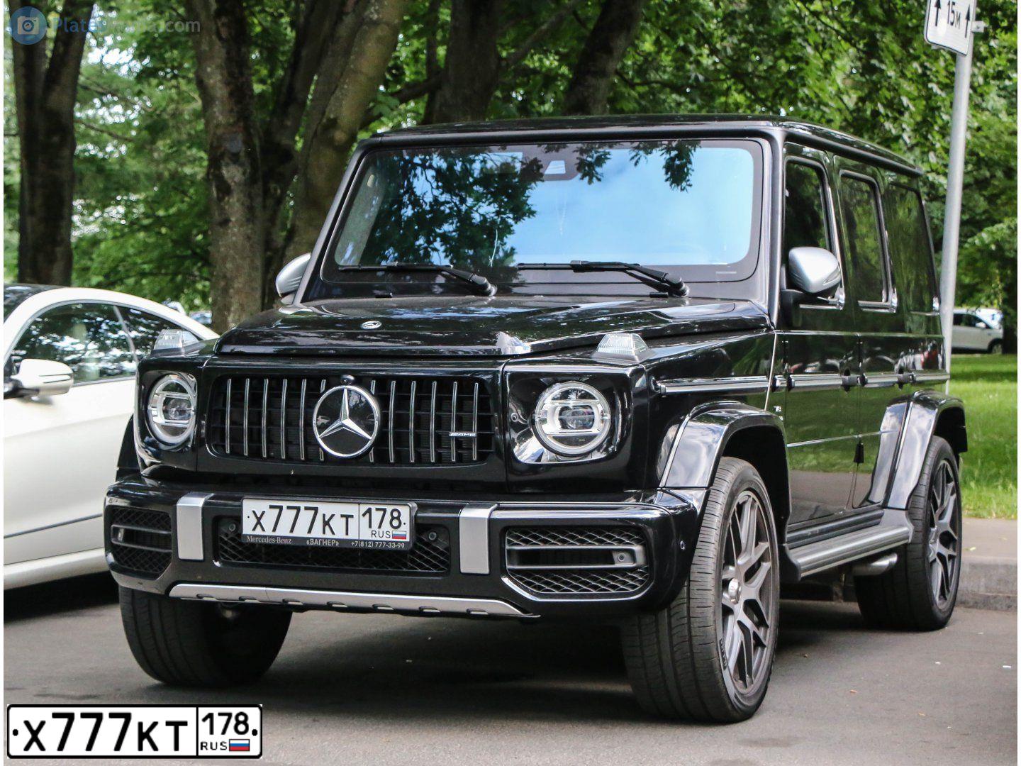 Фото автомобиля MERCEDES G-KLASSE, 2020 — госномер Х777КТ178. Цвет: ЧЕРНЫЙ