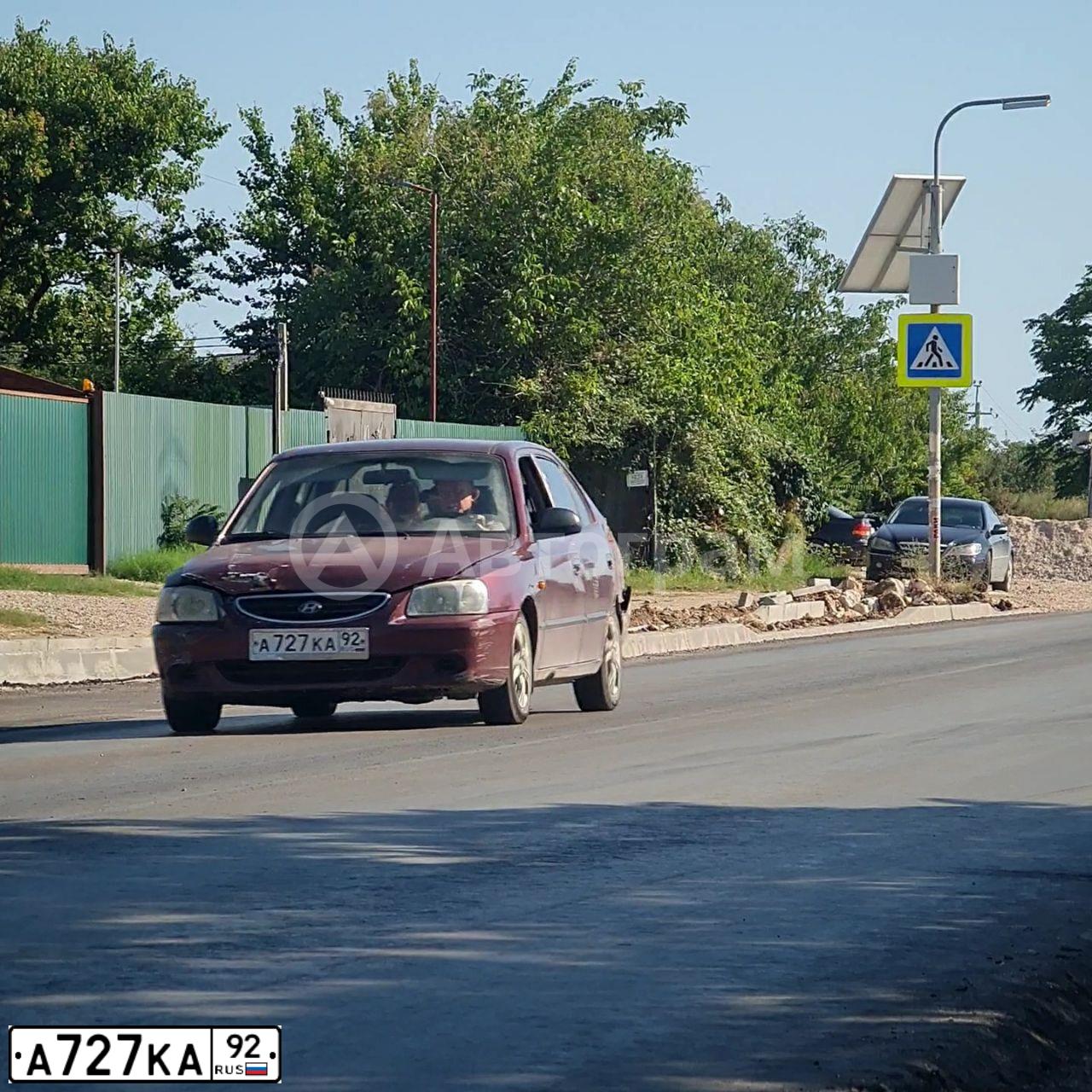 Фото автомобиля TAGAZ ACCENT, 2007 — госномер А727КА92. Цвет: Красный