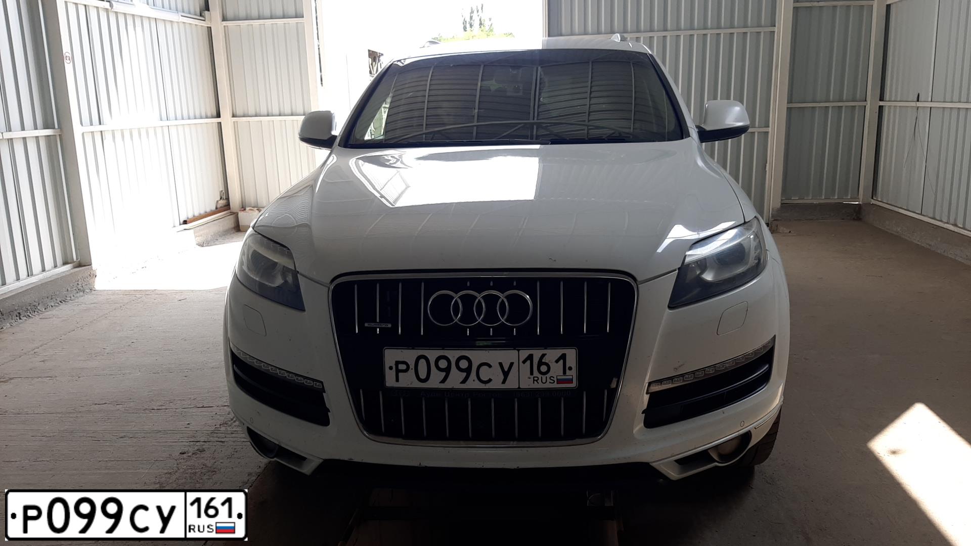 Фото автомобиля AUDI Q7, 2013 — госномер У504РВ761. Цвет: Белый