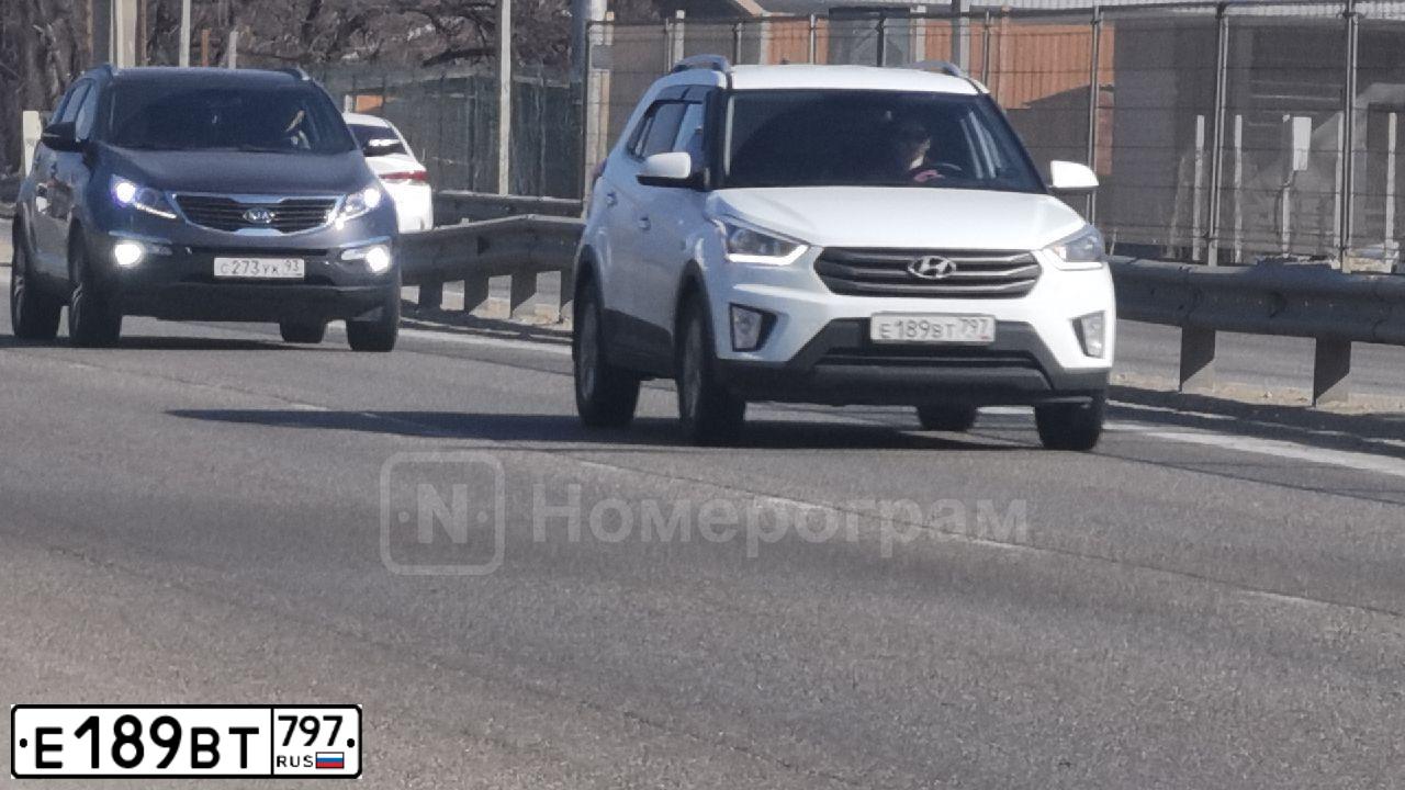 Фото автомобиля HYUNDAI CRETA, 2017 — госномер К375ТУ193. Цвет: Белый