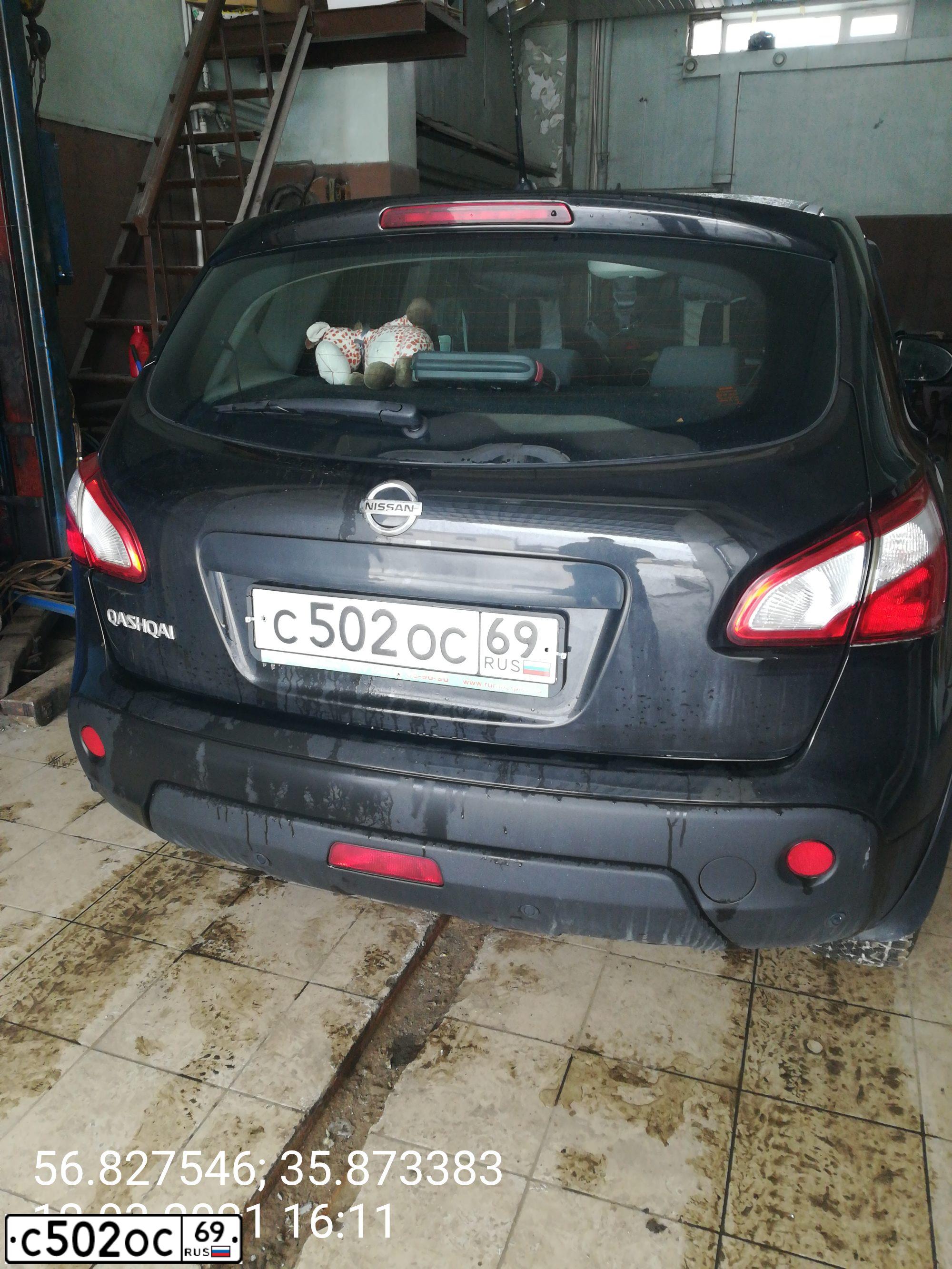 Фото автомобиля NISSAN QASHQAI, 2011 — госномер С502ОС69. Цвет: ЧЕРНЫЙ