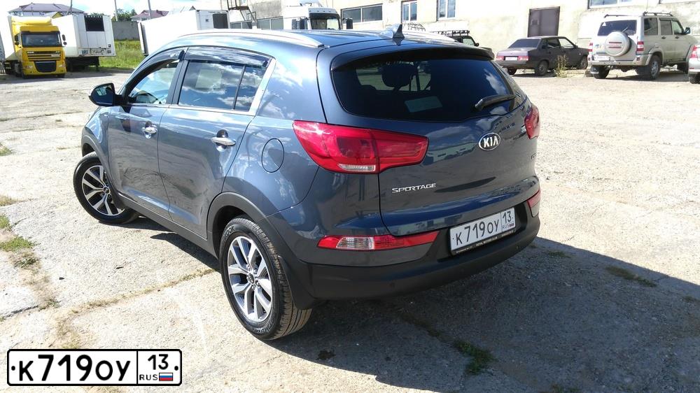 Фото автомобиля KIA SPORTAGE, 2014 — госномер К719ОУ13. Цвет: синий