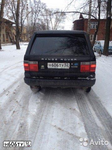 Фото автомобиля LANDROVER RANGE ROVER, 2000 — госномер Н606ТУ52. Цвет: ЧЕРНЫЙ