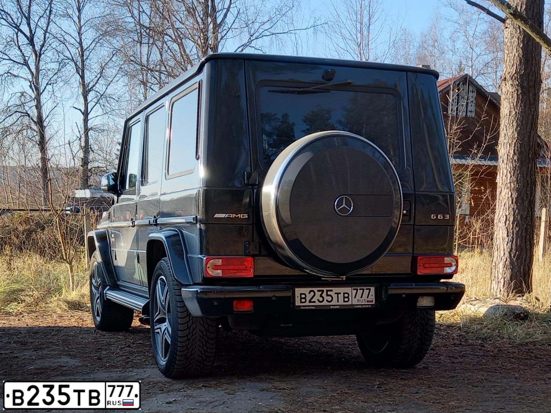 Фото автомобиля MERCEDES G-KLASSE, 2016 — госномер В235ТВ777. Цвет: ЧЕРНЫЙ
