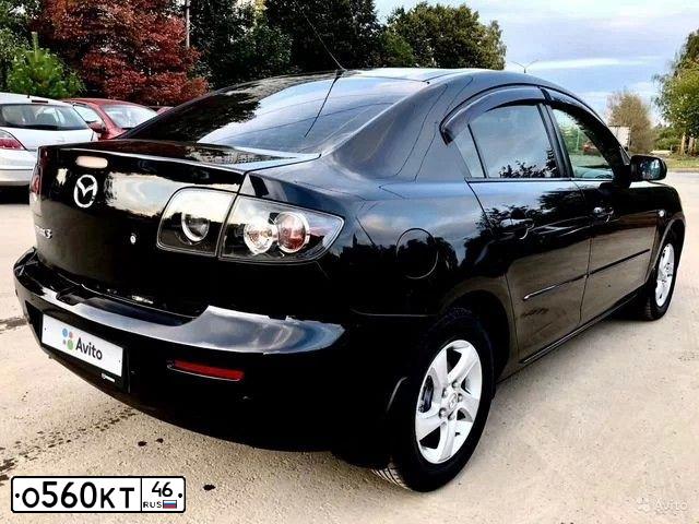Фото автомобиля MAZDA 3, 2006 — госномер К200ЕТ46. Цвет: ЧЕРНЫЙ