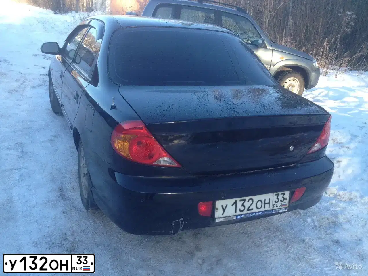 Фото автомобиля KIA SPECTRA, 2008 — госномер Е758УО33. Цвет: СЕРЕБРИСТО-ЧЕРНЫЙ