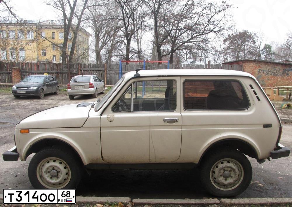 Фото автомобиля LADA 2121 NIVA, 1997 — госномер Т314ОО68. Цвет: САФАРИ