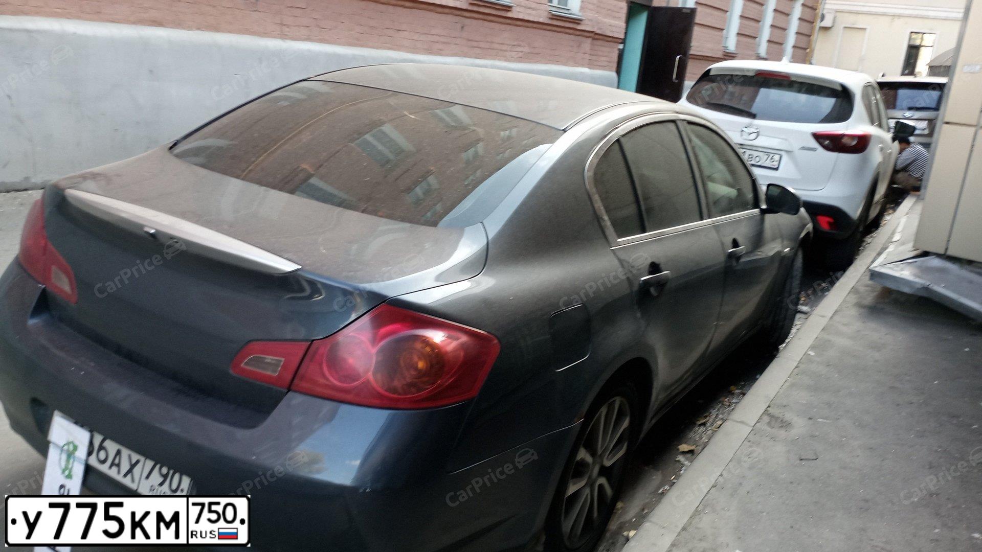Фото автомобиля INFINITI G35, 2007 — госномер А955СО797. Цвет: СЕРЫЙ ТЕМНЫЙ