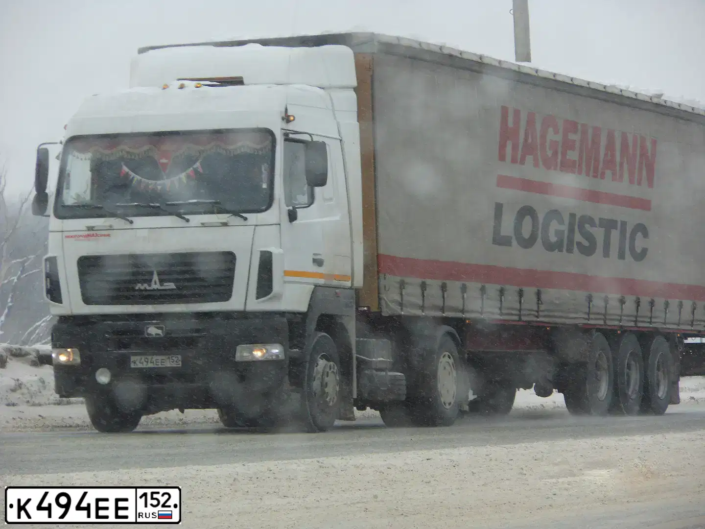 Фото автомобиля MAZ 5440 /4X2/, 2012 — госномер К991ОС13. Цвет: БЕЛЫЙ