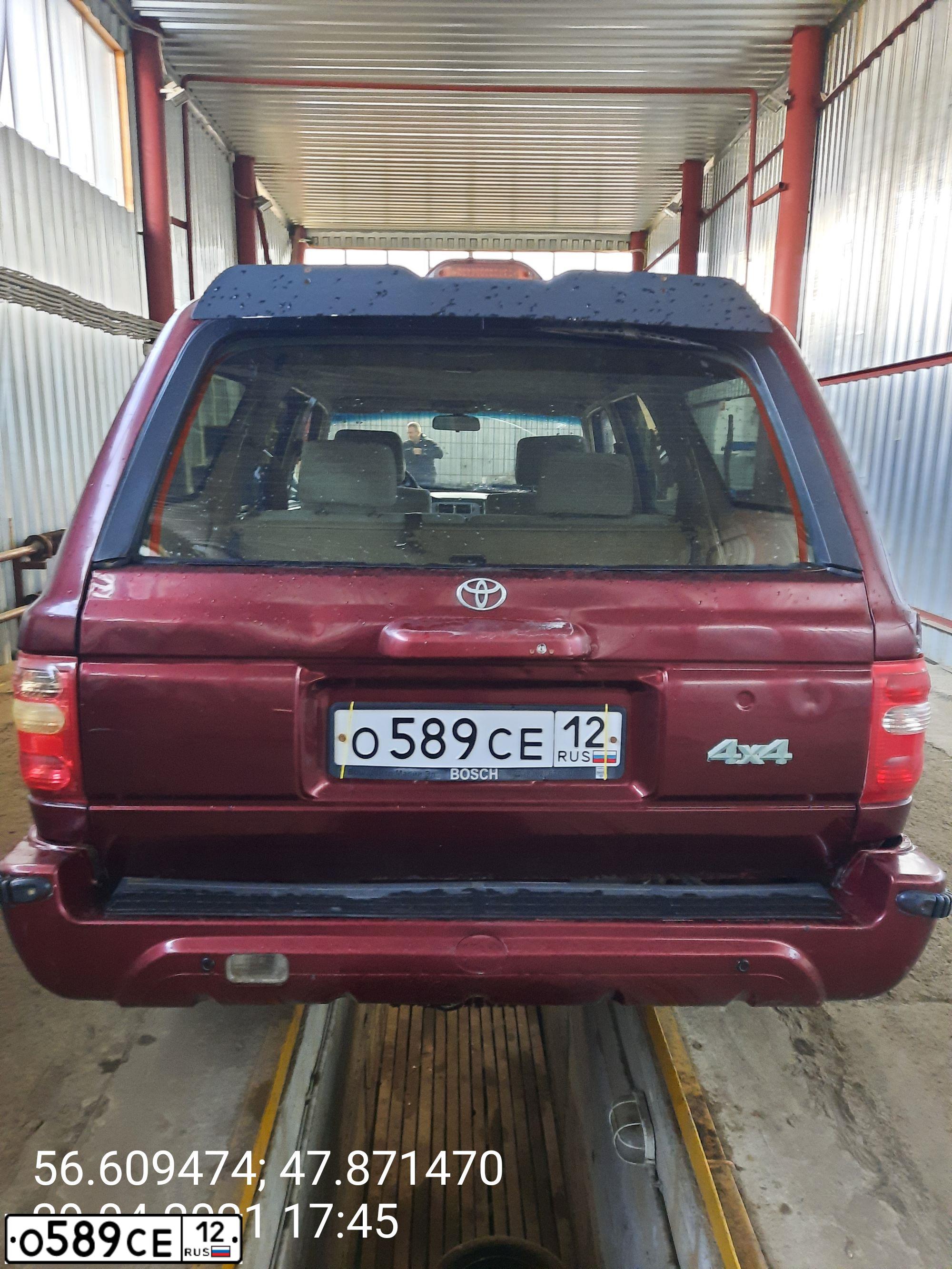 Фото автомобиля GREAT WALL SAFE, 2007 — госномер О589СЕ12. Цвет: Красный