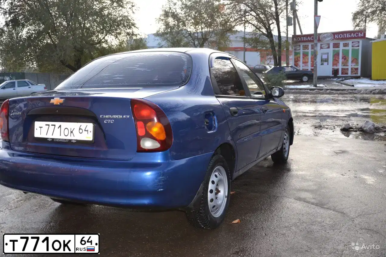 Фото автомобиля ZAZ LANOS, 2005 — госномер Т771ОК64. Цвет: синий