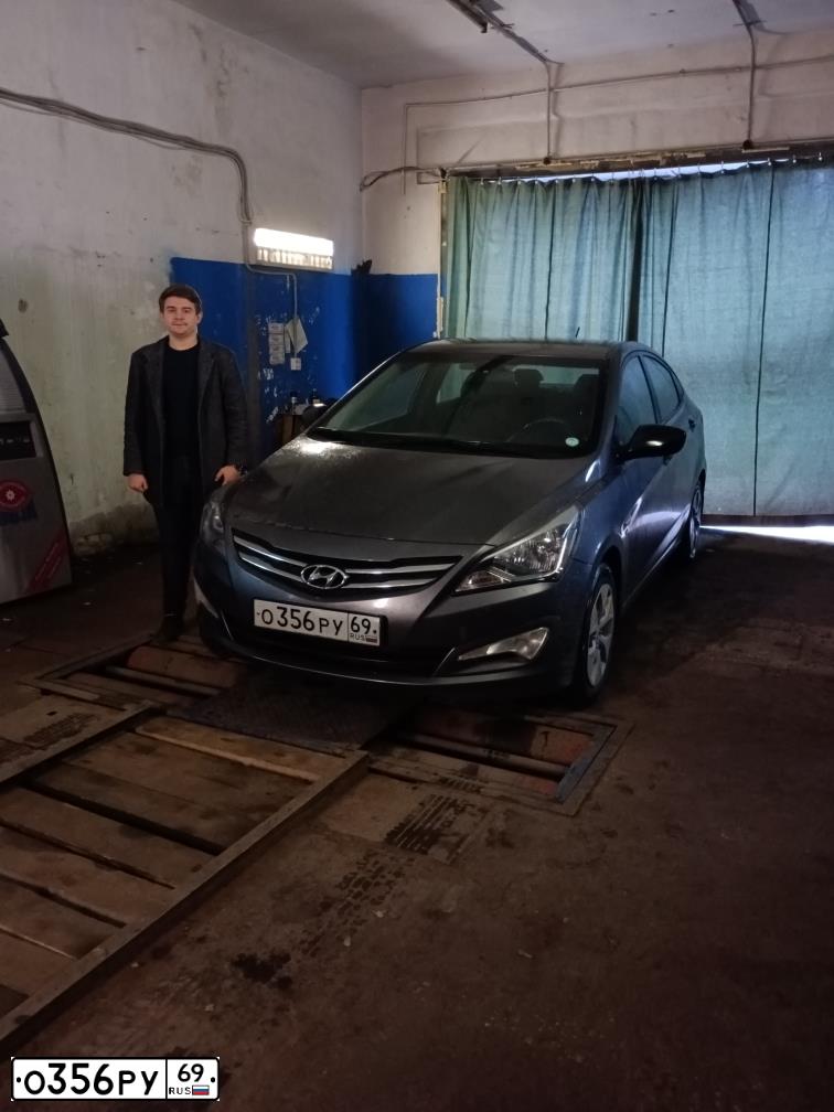 Фото автомобиля HYUNDAI SOLARIS, 2015 — госномер С970ТС69. Цвет: ТЕМНО-СЕРЫЙ