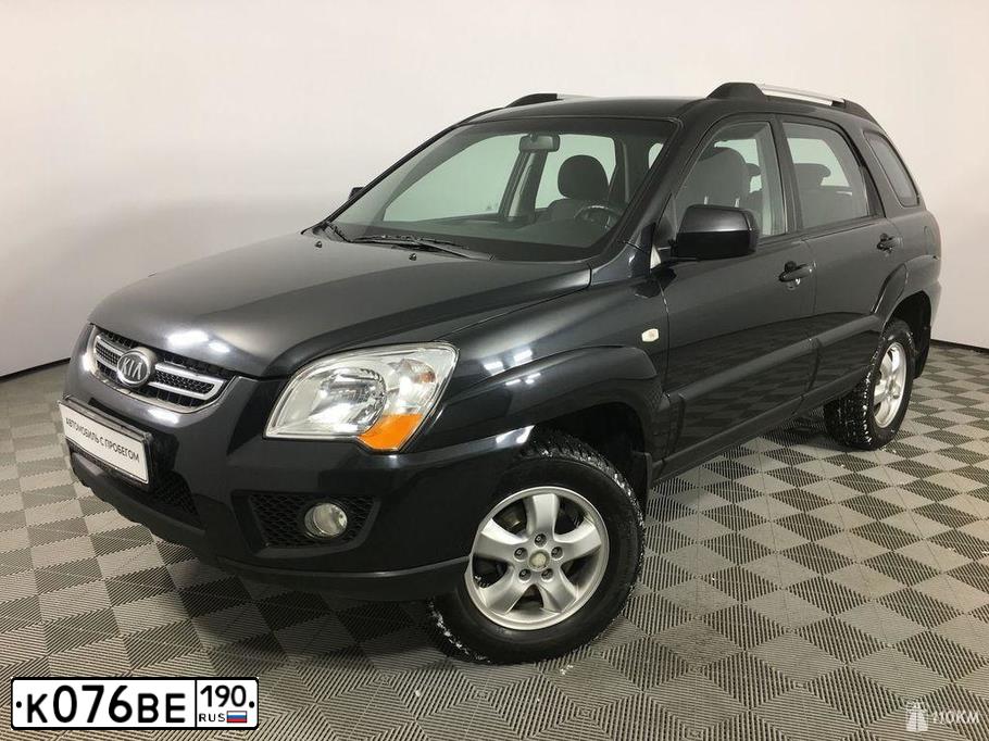 Фото автомобиля KIA SPORTAGE, 2009 — госномер С381НА790. Цвет: ЧЕРНЫЙ ПЕРЛАМУТР