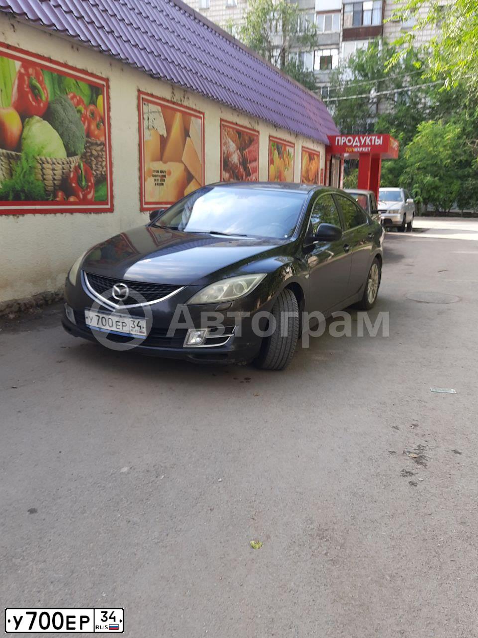 Фото автомобиля MAZDA 6, 2008 — госномер У700ЕР34. Цвет: ЧЕРНЫЙ