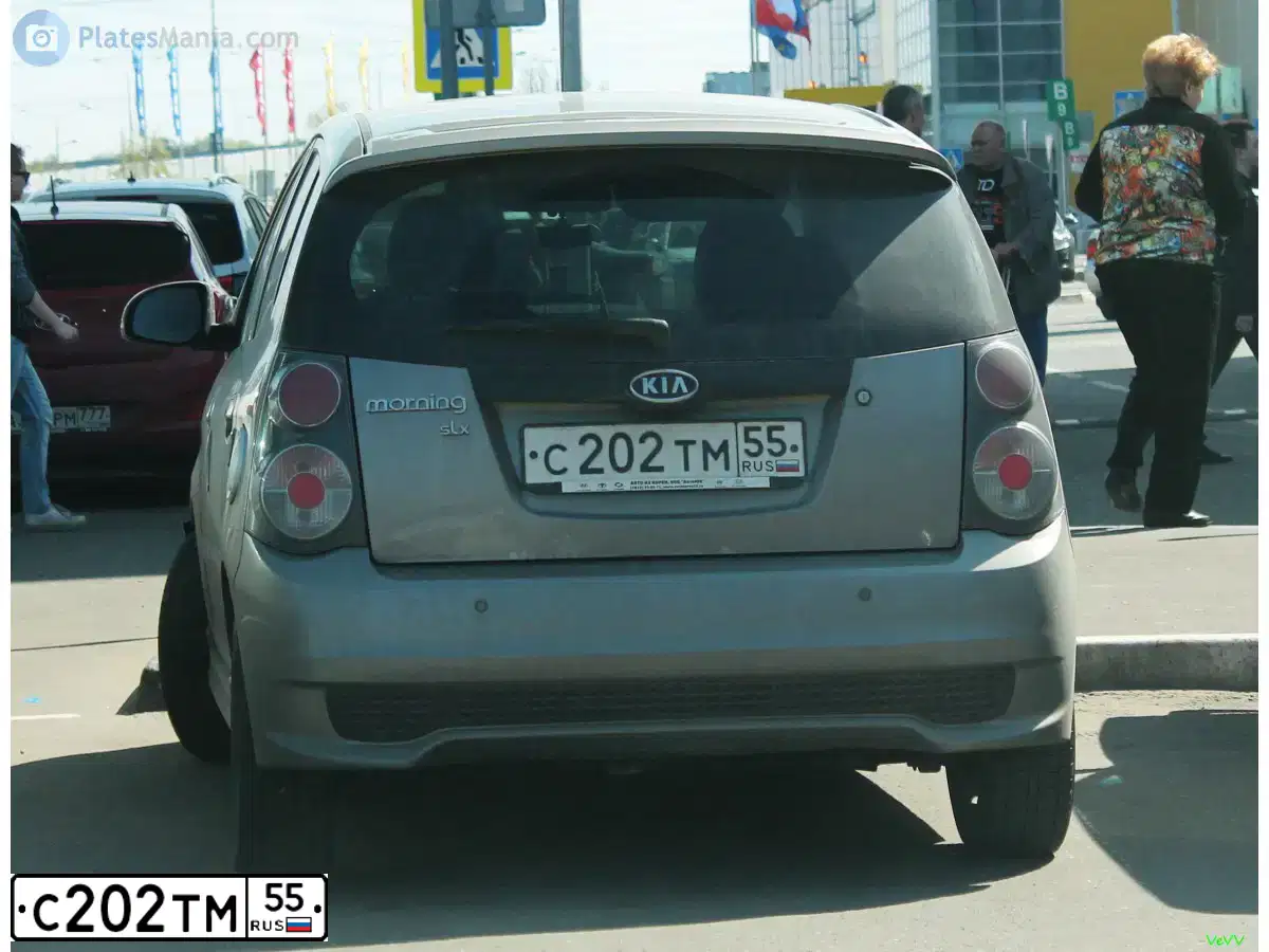Фото автомобиля KIA PICANTO / MORNING, 2009 — госномер С255УУ161. Цвет: СЕРЫЙ