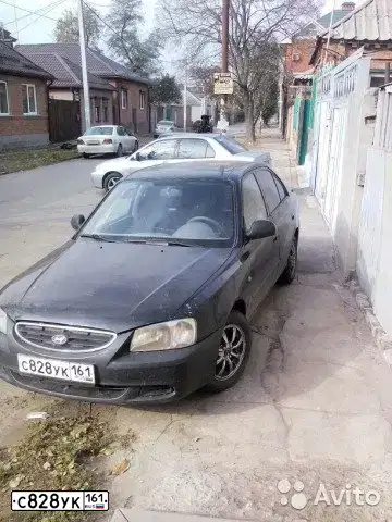 Фото автомобиля ХЕНДЭ АКЦЕНТ, 2008 — госномер О074ОР761. Цвет: ЧЕРНЫЙ
