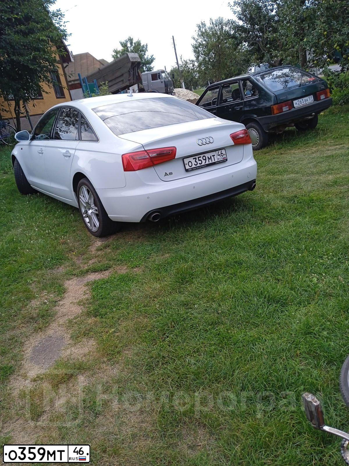 Фото автомобиля AUDI A6, 2012 — госномер О359МТ46. Цвет: Белый