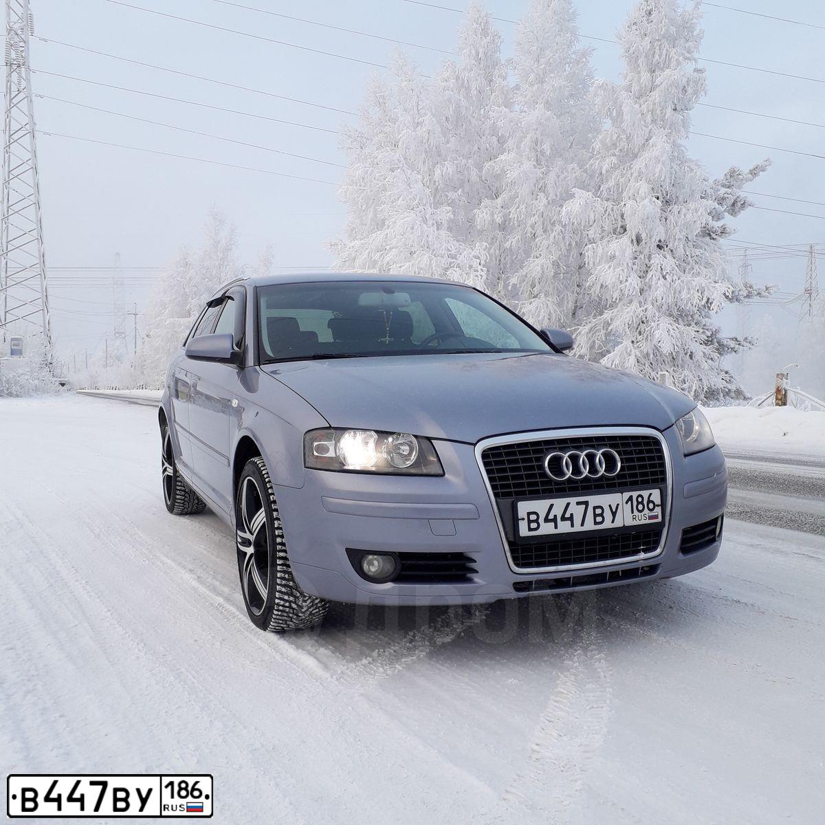 Фото автомобиля АУДИ A3, 2007 — госномер Р485ХТ72. Цвет: СЕРЫЙ