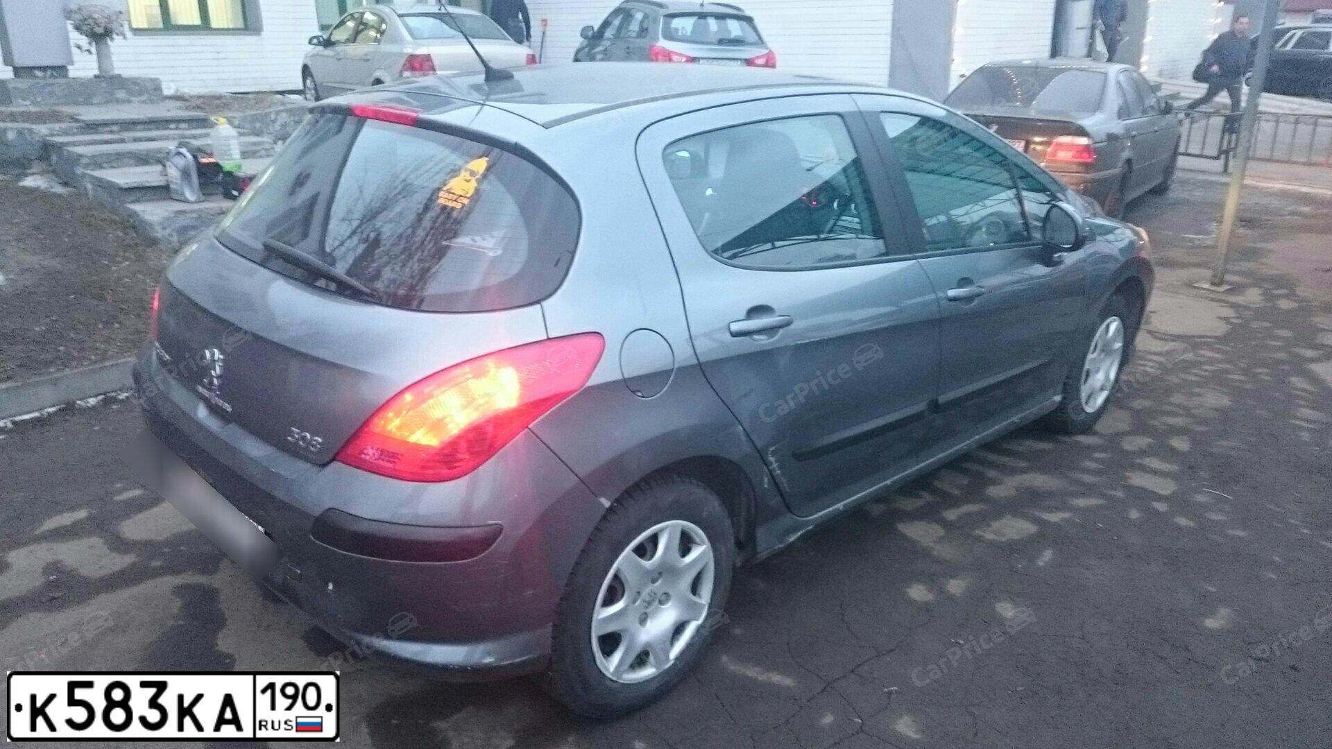 Фото автомобиля PEUGEOT 308, 2010 — госномер О236УЕ33. Цвет: СЕРЫЙ
