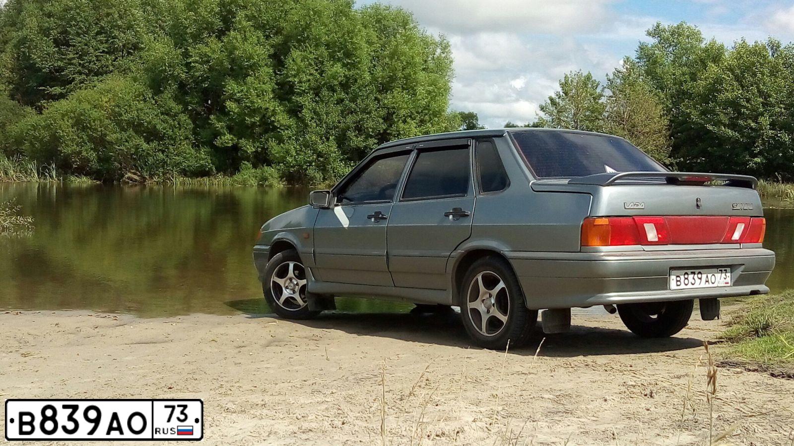 Фото автомобиля LADA 2115 SAMARA, 2007 — госномер В839АО73. Цвет: СЕРО-ЗЕЛЕНЫЙ