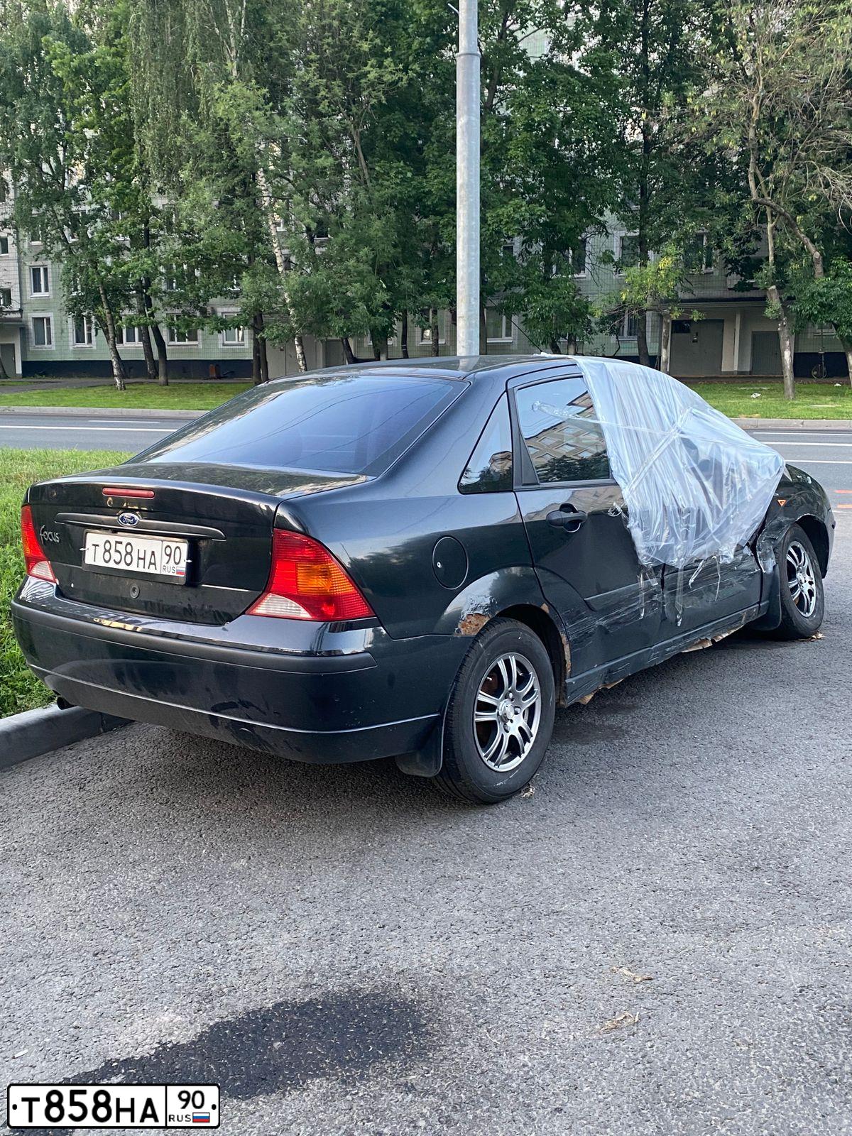 Фото автомобиля FORD FOCUS, 2003 — госномер Р058ТО159. Цвет: ЧЕРНЫЙ