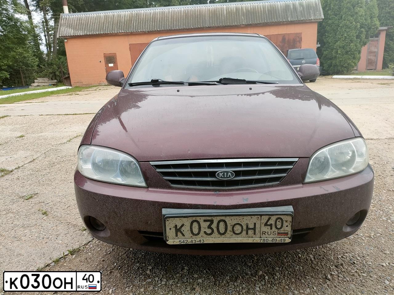 Фото автомобиля KIA SPECTRA, 2008 — госномер К030ОН40. Цвет: КРАСНЫЙ ПЕРЕЦ (КРАСНЫЙ)