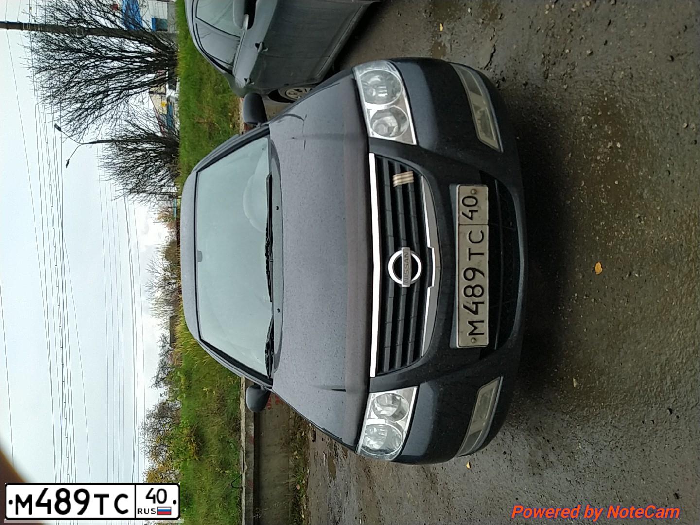 Фото автомобиля NISSAN ALMERA, 2008 — госномер М489ТС40. Цвет: ЧЕРНЫЙ