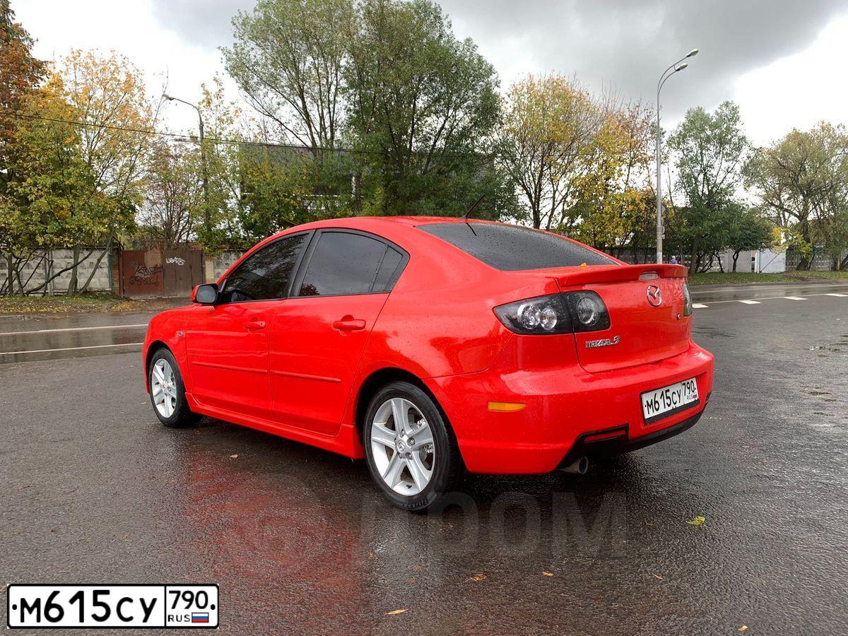 Фото автомобиля MAZDA 3, 2007 — госномер М615СУ790. Цвет: Красный