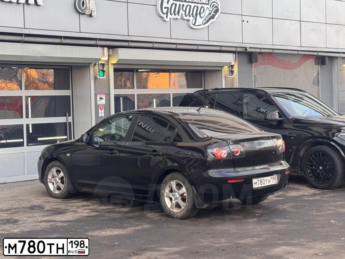 Фото автомобиля MAZDA 3, 2006 — госномер М780ТН198. Цвет: ЧЕРНЫЙ
