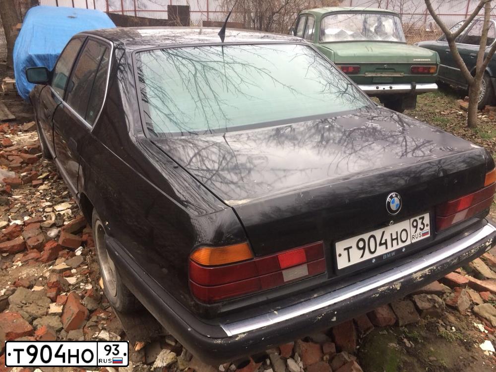Фото автомобиля BMW SERIE 7, 1991 — госномер Т904НО93. Цвет: ЧЕРНЫЙ