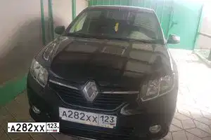 Фото автомобиля RENAULT LOGAN, 2014 — госномер А282ХХ123. Цвет: БЕЛЫЙ