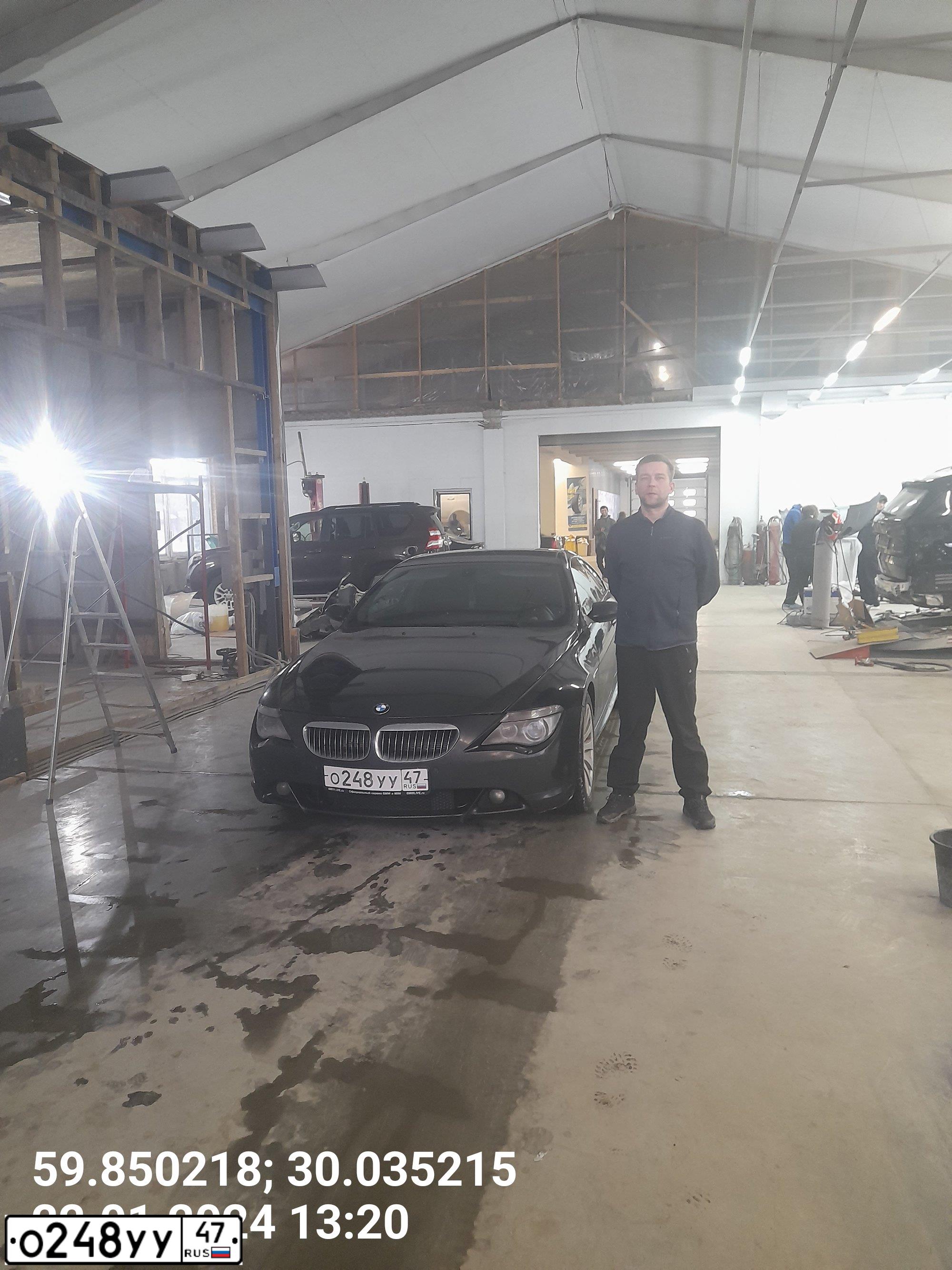 Фото автомобиля BMW 6 СЕРИИ, 2005 — госномер К381УЕ147. Цвет: ЧЕРНЫЙ