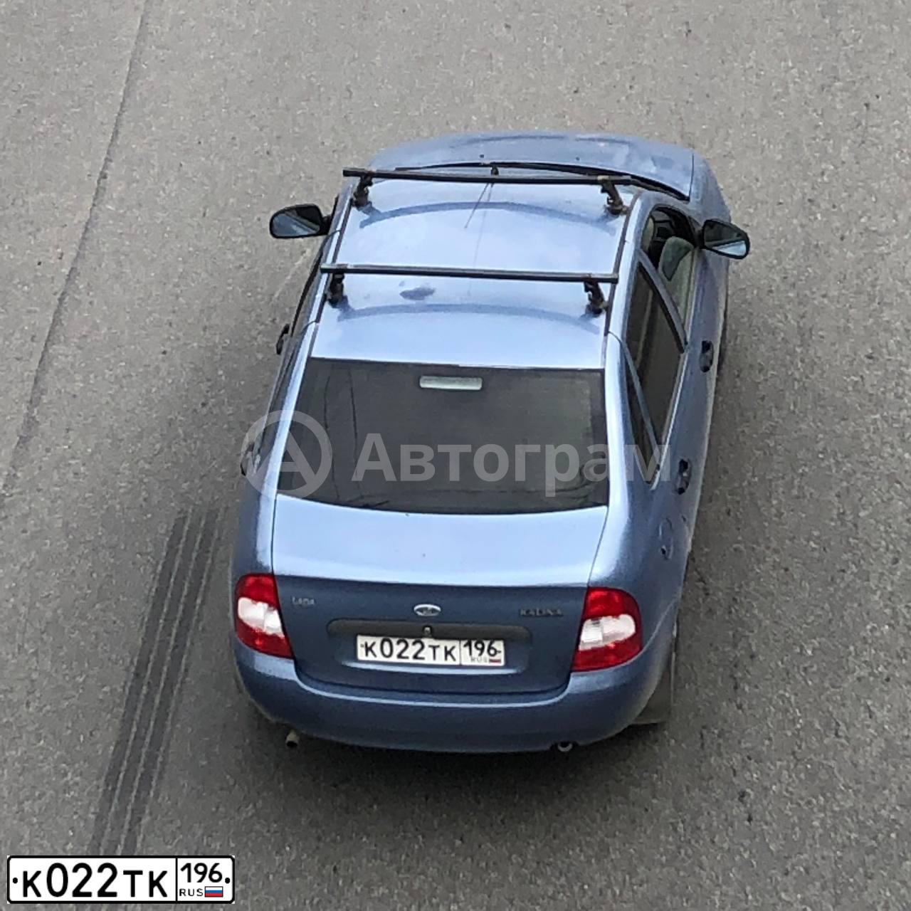 Фото автомобиля LADA 1118 KALINA, 2006 — госномер К022ТК196. Цвет: Серо-Синий