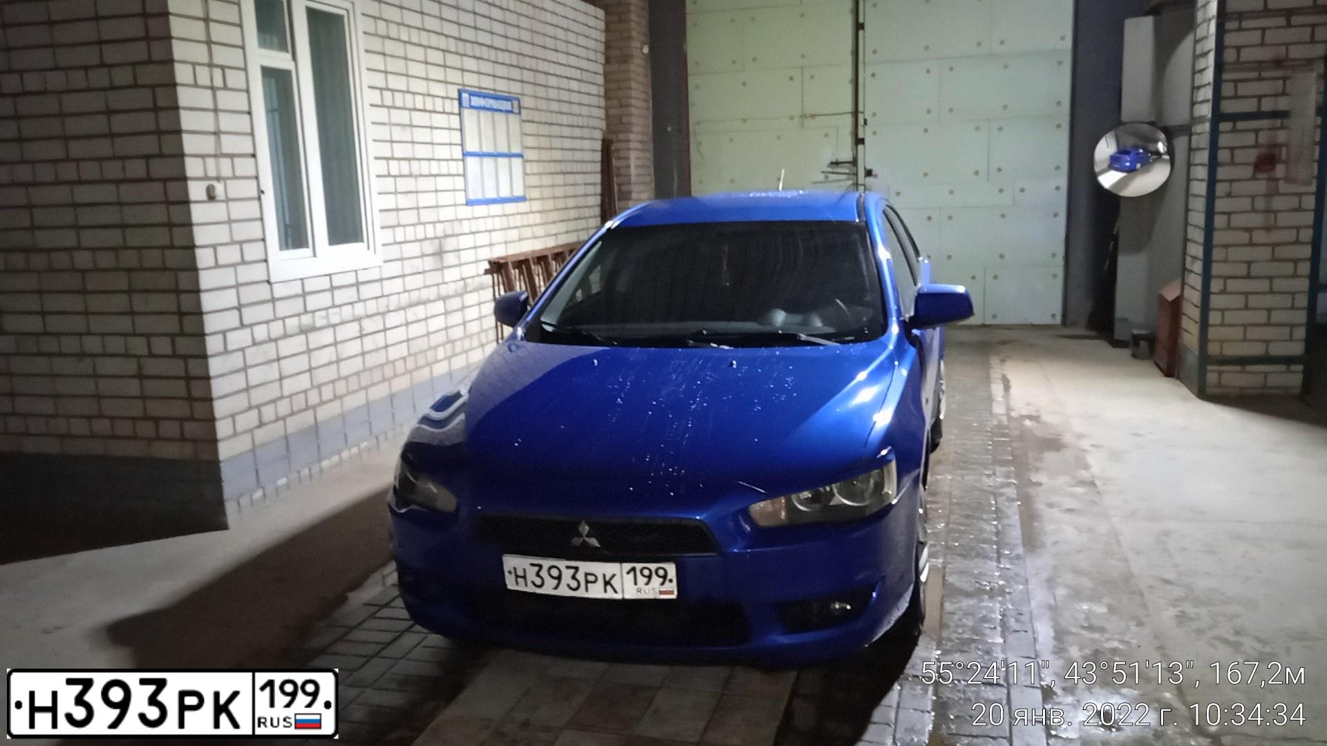 Фото автомобиля MITSUBISHI LANCER, 2008 — госномер Т451ОК152. Цвет: синий