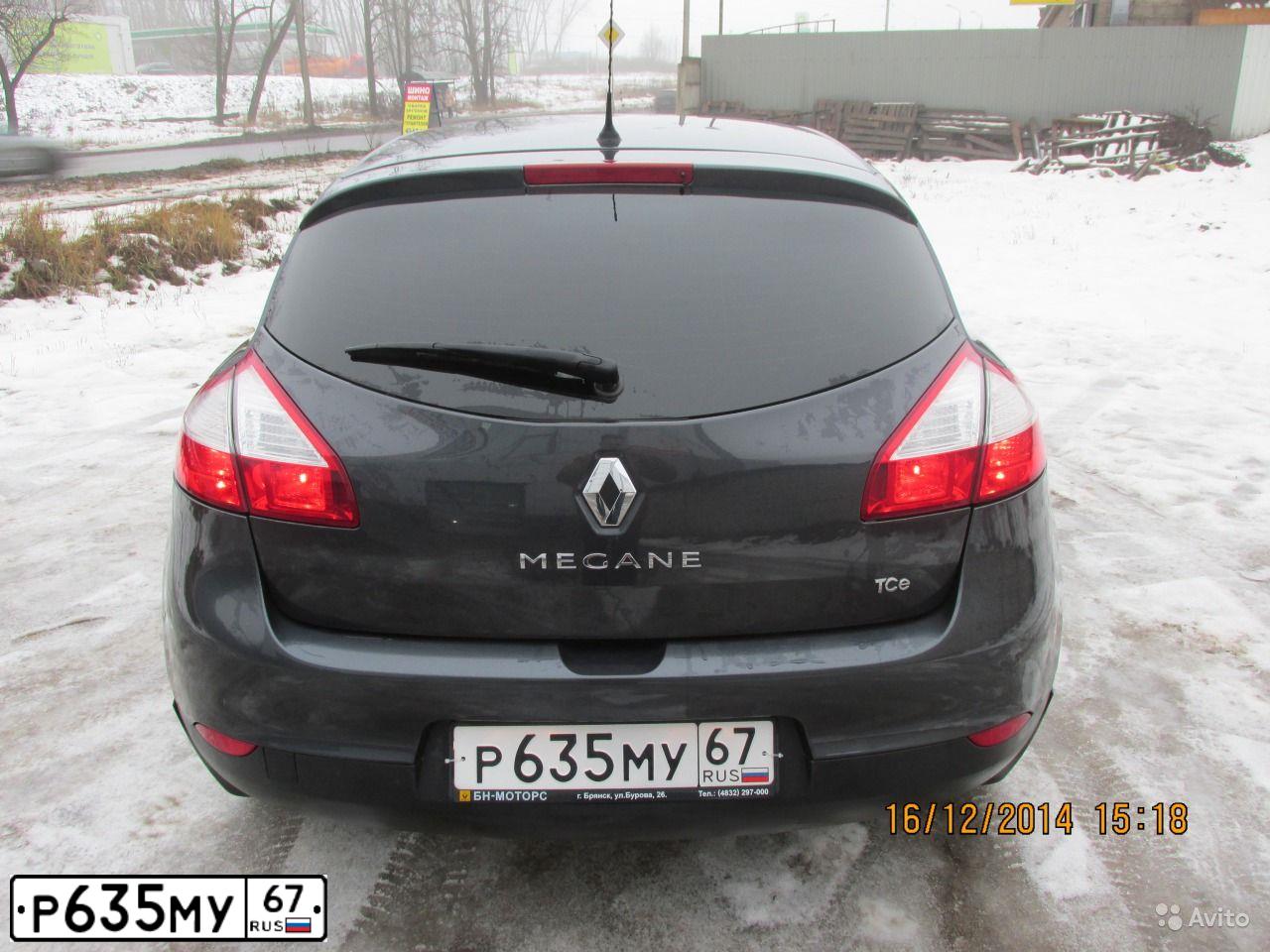 Фото автомобиля RENAULT MEGANE, 2009 — госномер Е536НР67. Цвет: СЕРЫЙ