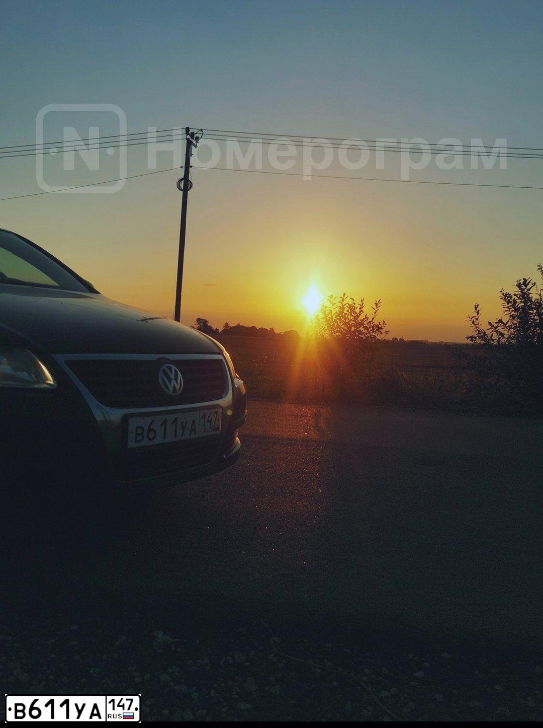 Фото автомобиля VOLKSWAGEN PASSAT, 2008 — госномер В611УА147. Цвет: ЧЕРНЫЙ