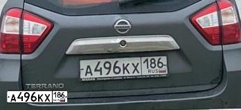 Фото автомобиля NISSAN TERRANO, 2017 — госномер А496КХ186. Цвет: Серый