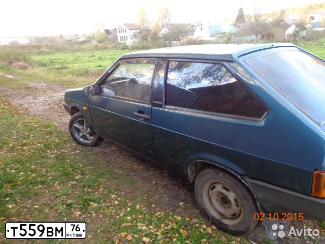 Фото автомобиля LADA 2108 SAMARA, 1999 — госномер К263УО76. Цвет: Сине-зеленый