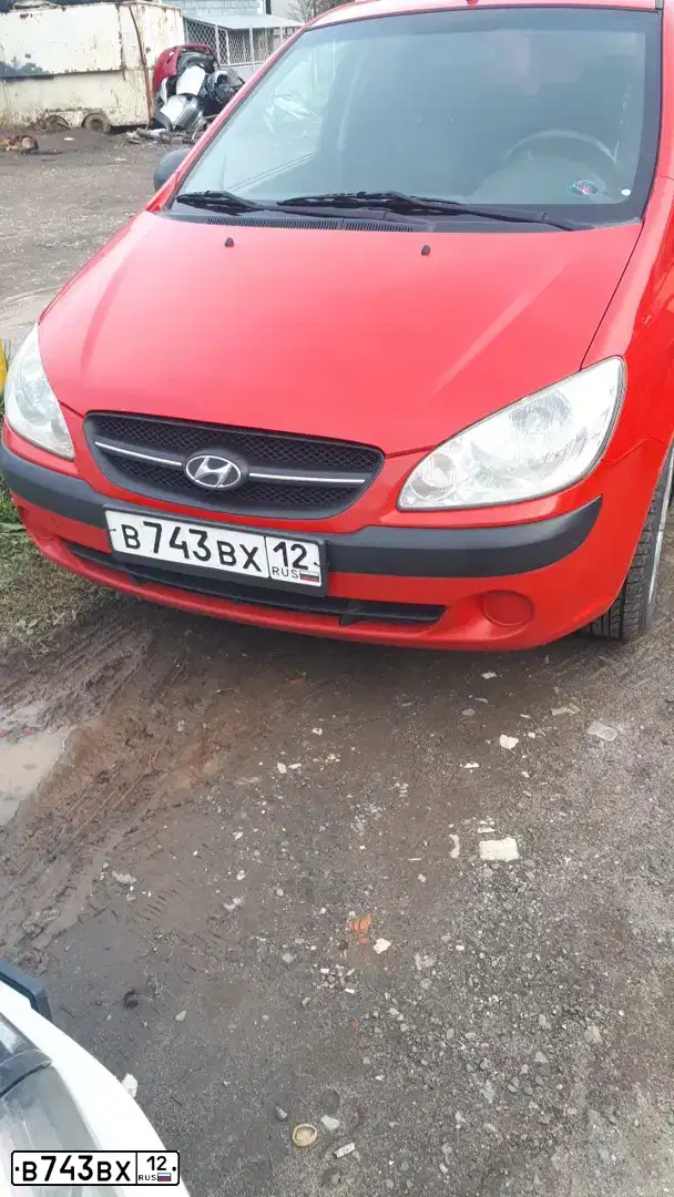 Фото автомобиля HYUNDAI GETZ, 2008 — госномер К491ХК152. Цвет: Красный