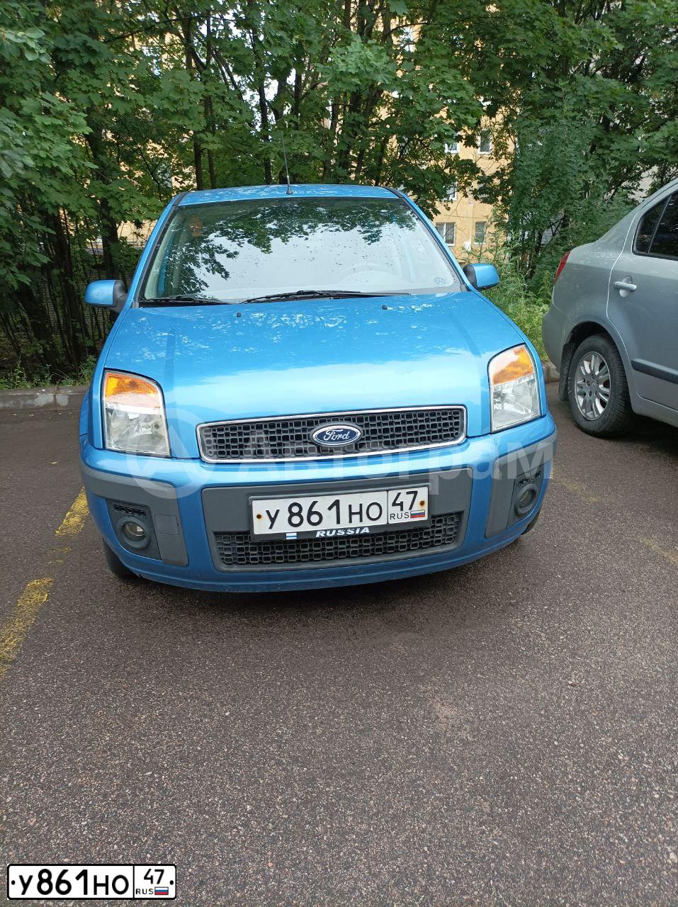 Фото автомобиля FORD FUSION, 2008 — госномер У861НО47. Цвет: ГОЛУБОЙ