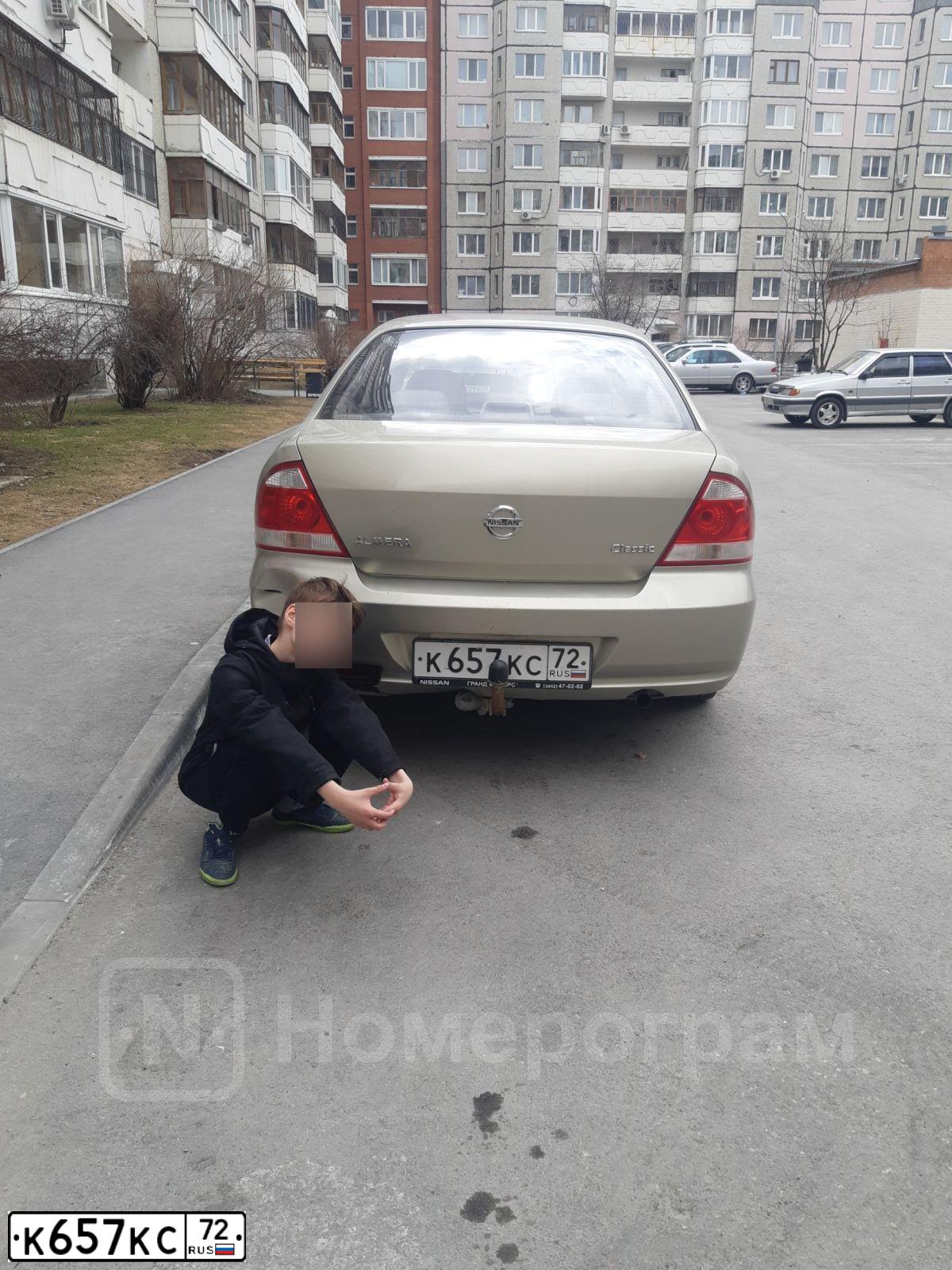 Фото автомобиля NISSAN ALMERA, 2007 — госномер К657КС72. Цвет: БЕЖЕВЫЙ