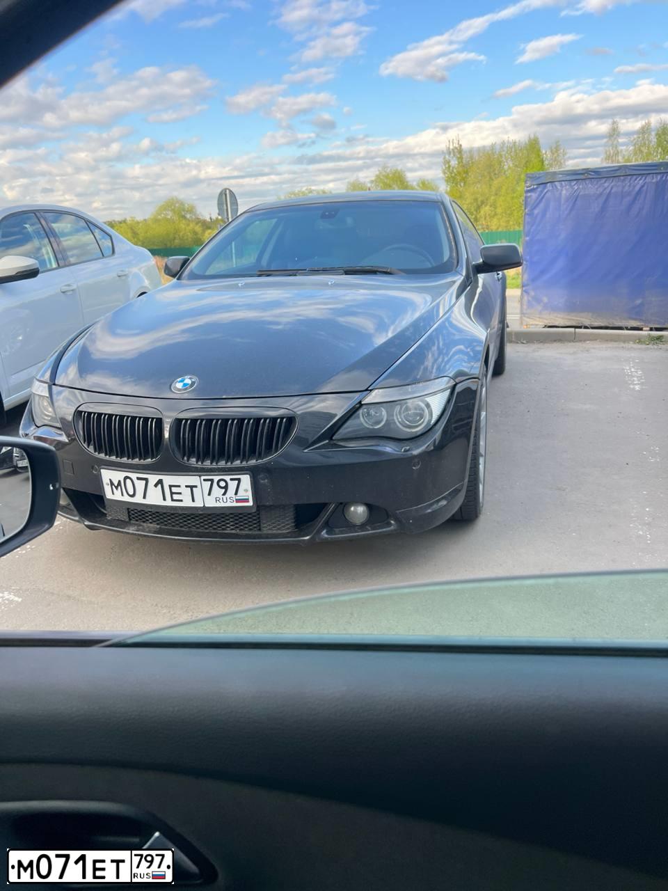 Фото автомобиля BMW SERIE 6, 2007 — госномер Е964МХ197. Цвет: ЧЕРНЫЙ