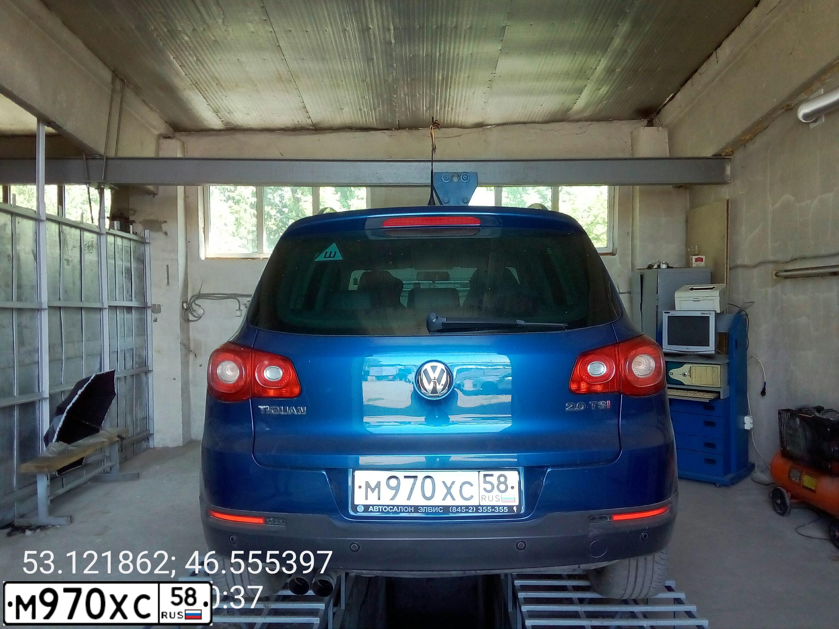 Фото автомобиля VOLKSWAGEN TIGUAN, 2009 — госномер М970ХС58