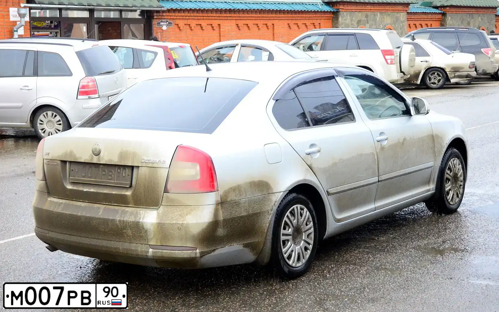 Фото автомобиля SKODA OCTAVIA, 2013 — госномер А736АО180. Цвет: Серый