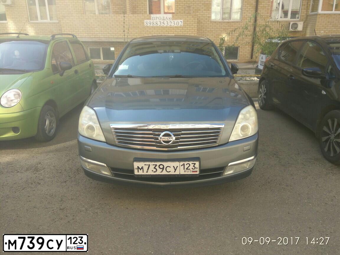 Фото автомобиля NISSAN TEANA, 2007 — госномер В156ОР161. Цвет: Серый